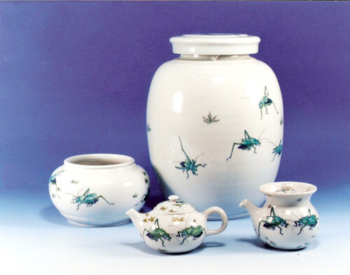 手拉螽斯水盂&茶甕  |陸羽茶具年表|1991~2000|1995
