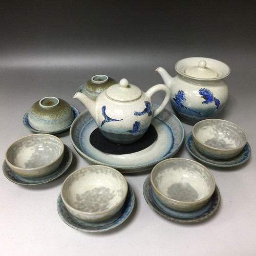 手繪藍鵲壺組<br>Blue Magpie Painte Teapot Set產品圖