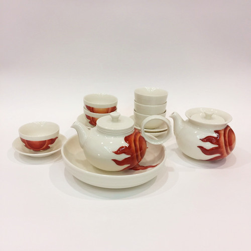 太陽神壺組（定窯手繪）<br>Apollo Teapot Set  |茶商品|瓷器茶具|壺組