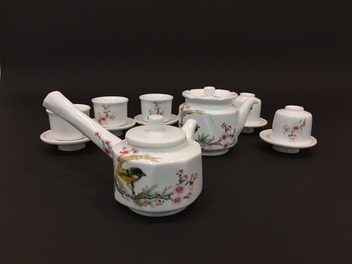 橫翠薇壺組-花鳥  |茶商品|瓷器茶具|壺組